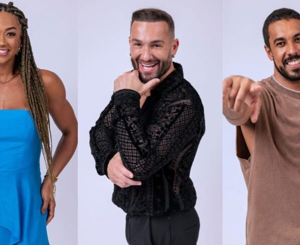 Aline, Diego e Maike estão no décimo paredão do BBB 25. (Foto Fábio Rocha, Globo)