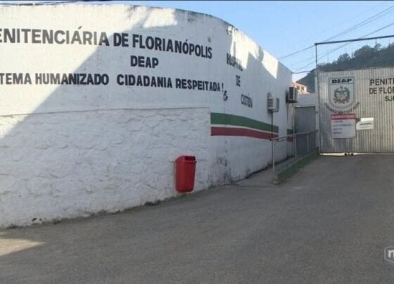 A Penitenciária de Florianópolis, localizada no bairro Agronômica, foi a que mais gastou, em média, em relação às unidades prisionais (Foto: NSC TV, Reprodução)