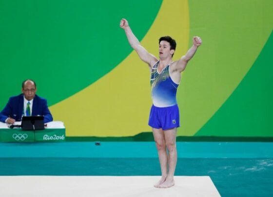 Diego Hypólito conquistou a medalha de prata no solo nas Olímpiadas de 2016, no Rio de Janeiro (Imagem: Focus Pix