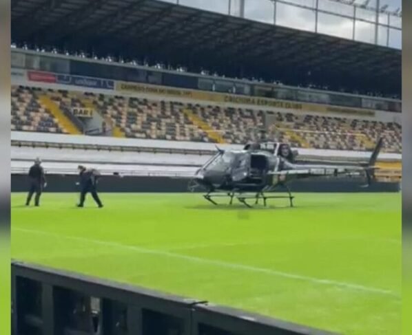 Helicóptero do Samu foi acionado (Foto: SAER, Divulgação)