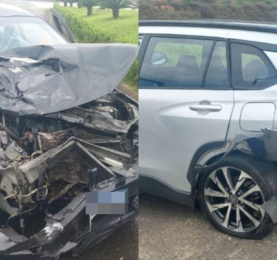 Acidente entre carros é registrado na rodovia Antônio Heil, em
