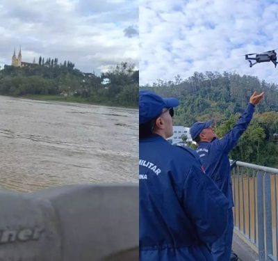 Corpo é encontrado no rio Itajaí-Açu, em Gaspar, durante buscas