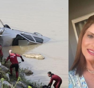 Identificada mulher que morreu em queda de carro no rio
